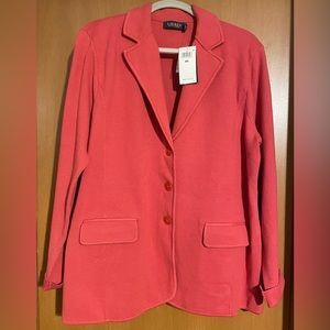 Ralph Lauren Women’s Plus XXL Soft Coral Blazer